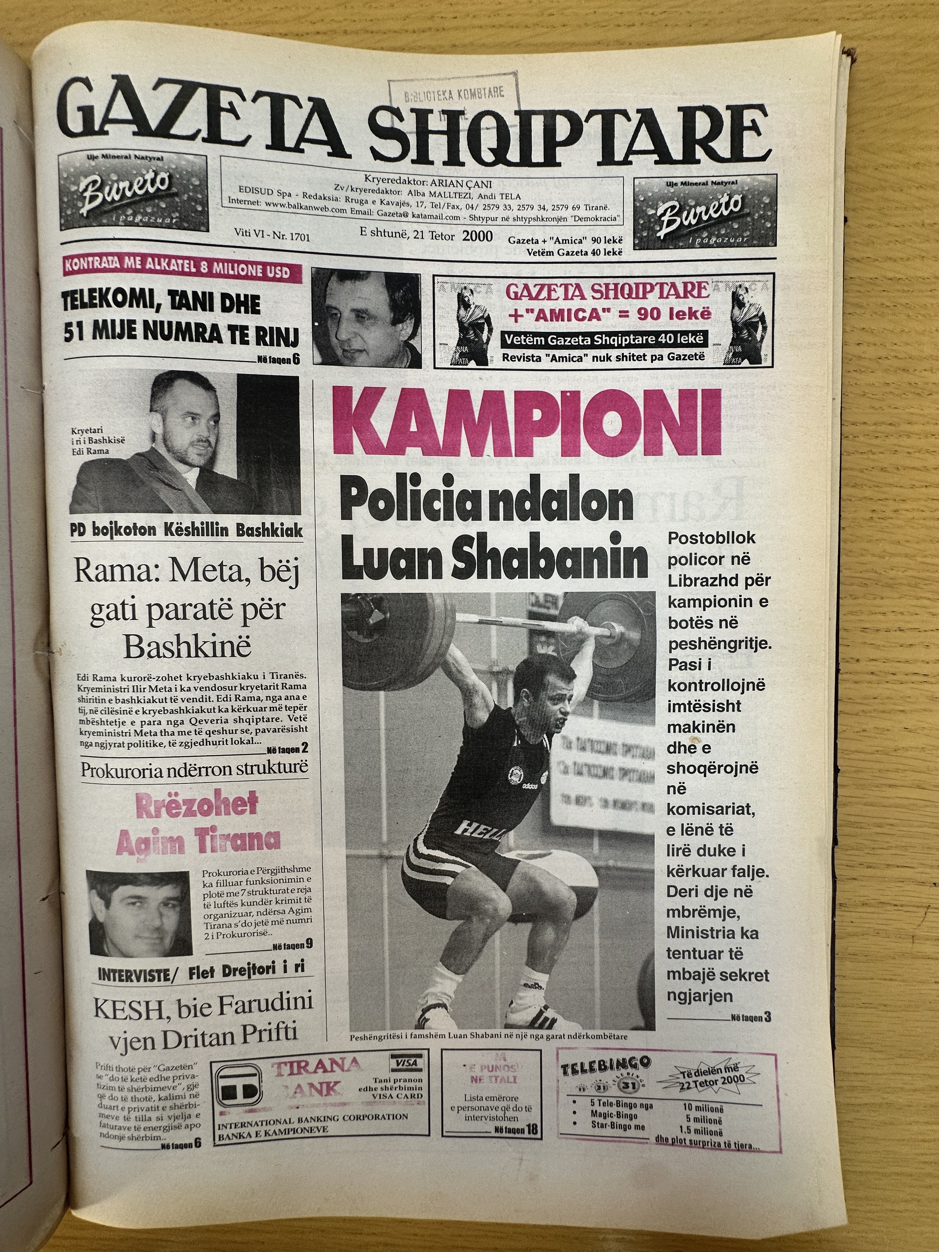 Gazeta Shqiptare 2000-10-21